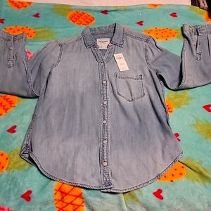 NWT Abercrombie & Fitch Denim Long Sleeve Small